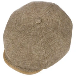 8 Panel Merrick Leinen Flatcap By Stetson