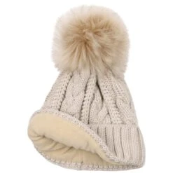 Cable Knit Umschlagmütze By McBURN -Hut Discounter Cable Knit Umschlagmuetze by McBURN beige.48075 1rf15