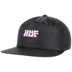 Check Snapback Cap By HUF -Hut Discounter Check Snapback Cap by HUF schwarz.49706 rf4