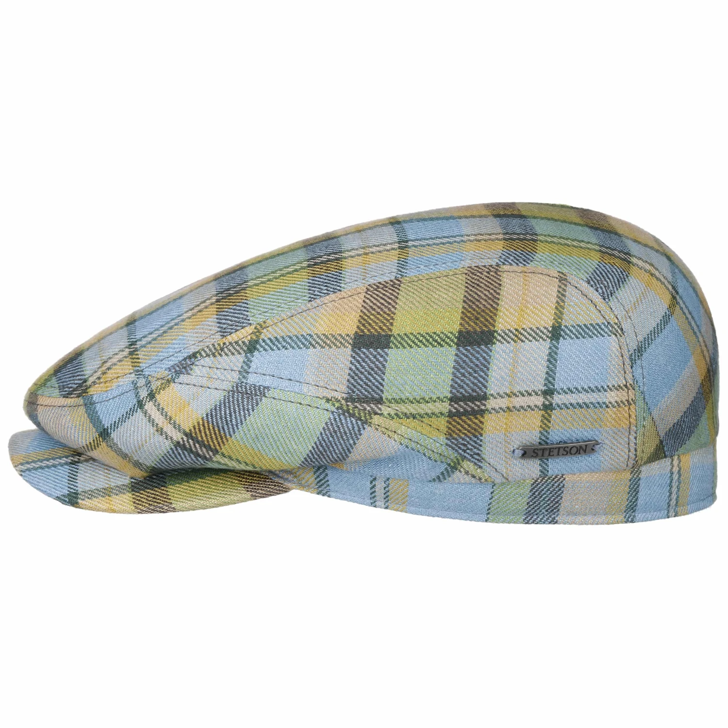 Checked Linen Driver Flatcap By Stetson 2 Checked Linen Driver Flatcap By Stetson – Bild 2