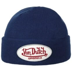 Conny Oval Patch Beanie By Von Dutch -Hut Discounter Conny Oval Patch Beanie by Von Dutch blau.64567 rf2