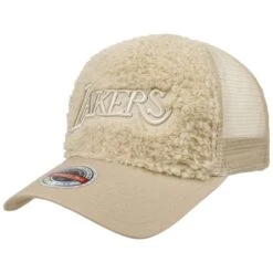 Faux Fur Lakers Trucker Cap By Mitchell & Ness -Hut Discounter Faux Fur Lakers Trucker Cap by Mitchell Ness cremewei .64468 rf35