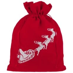 Geschenkbeutel Schlitten Samt 30 Cm X 40 Cm -Hut Discounter Geschenkbeutel Schlitten Samt 30 cm x 40 cm rot.65552 rf3