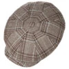 Hatteras Wool Silk Check Flatcap By Stetson