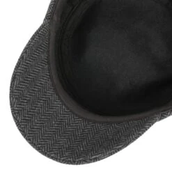 Herringbone Armycap By Lipodo -Hut Discounter Herringbone Armycap by Lipodo schwarz grau.48654 2rf179