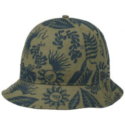 Hibiscus Print Bucket Baumwollhut By New Era -Hut Discounter Hibiscus Print Bucket Baumwollhut by New Era oliv.59735 rf14
