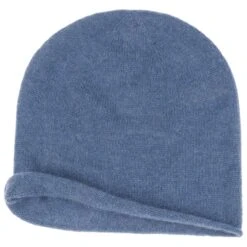 Kaschmir Beanie Mit Rollrand By Seeberger -Hut Discounter Kaschmir Beanie mit Rollrand by Seeberger blau.45919 1rf2
