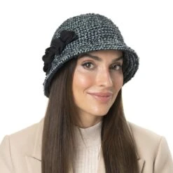 Knitted Look Stoffhut By Bedacht -Hut Discounter Knitted Look Stoffhut by bedacht.63835 7
