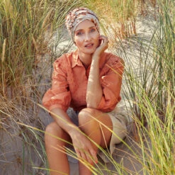 Lotus Linen Leaves Turban By Christine Headwear