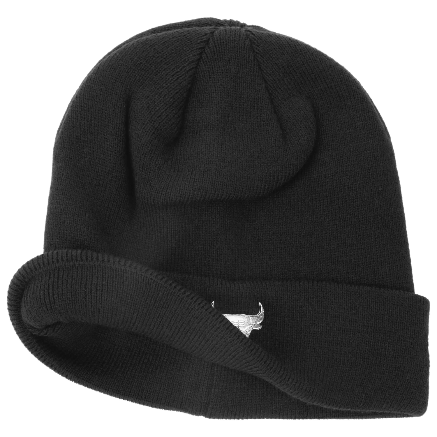 NBA Bulls Metallic Badge Beanie By New Era 1 NBA Bulls Metallic Badge Beanie By New Era