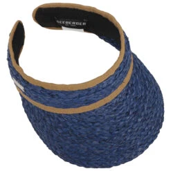 Raffia Schild Visor By Seeberger -Hut Discounter Raffia Schild Visor by Seeberger blau.42830 1rf2