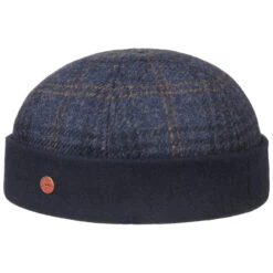 Shetland Check Dockermütze By Mayser -Hut Discounter Shetland Check Dockermuetze by Mayser blau.59534 rf2