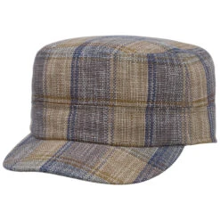 Sören Check Armycap By Mayser -Hut Discounter Soeren Check Armycap by Mayser beige blau.61235 rf212