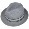 Striped Band Fedora Strohhut