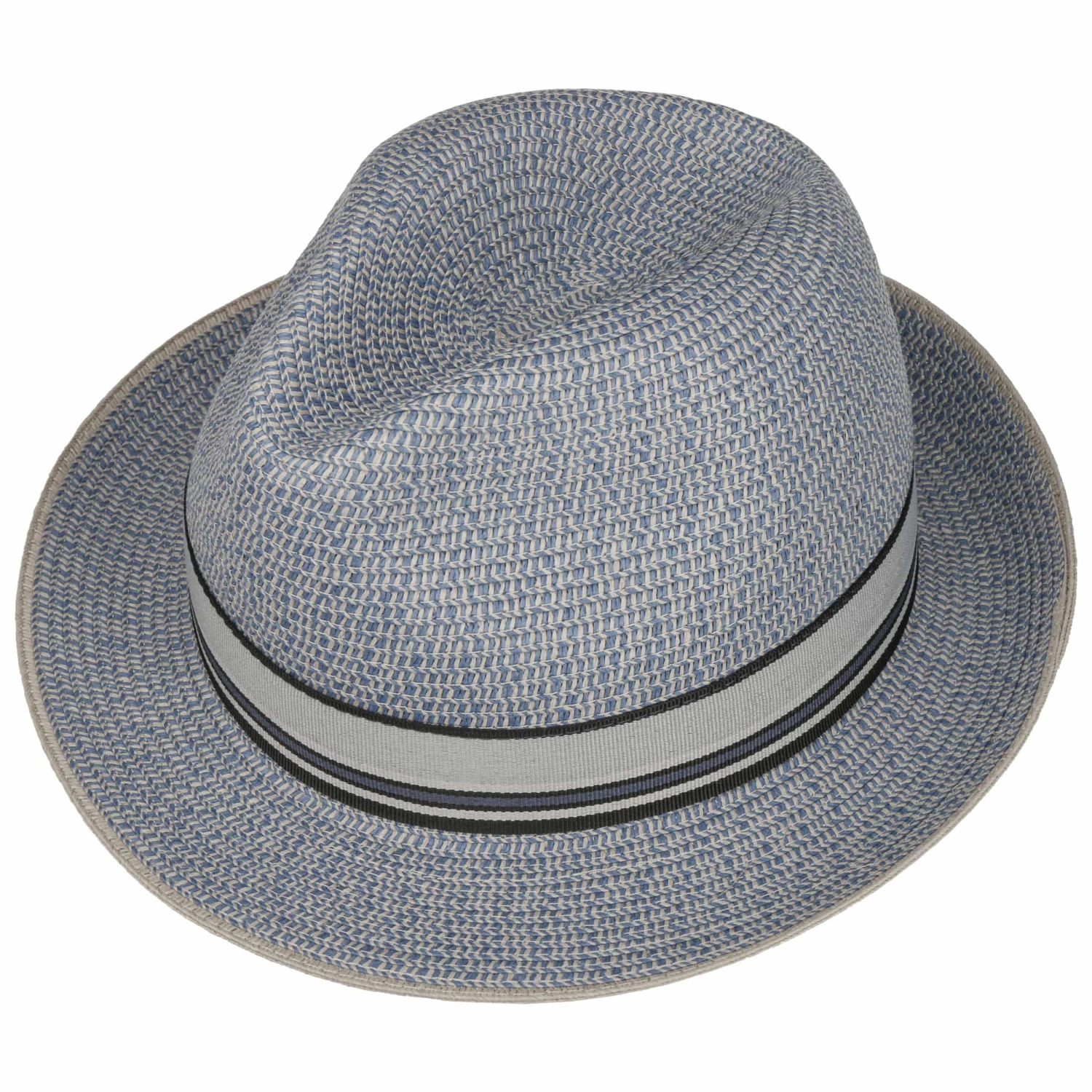 Striped Band Fedora Strohhut 1 Striped Band Fedora Strohhut