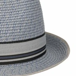 Striped Band Fedora Strohhut 6 Striped Band Fedora Strohhut -Hut Discounter Striped Band Fedora Strohhut denim.65867 4rf38