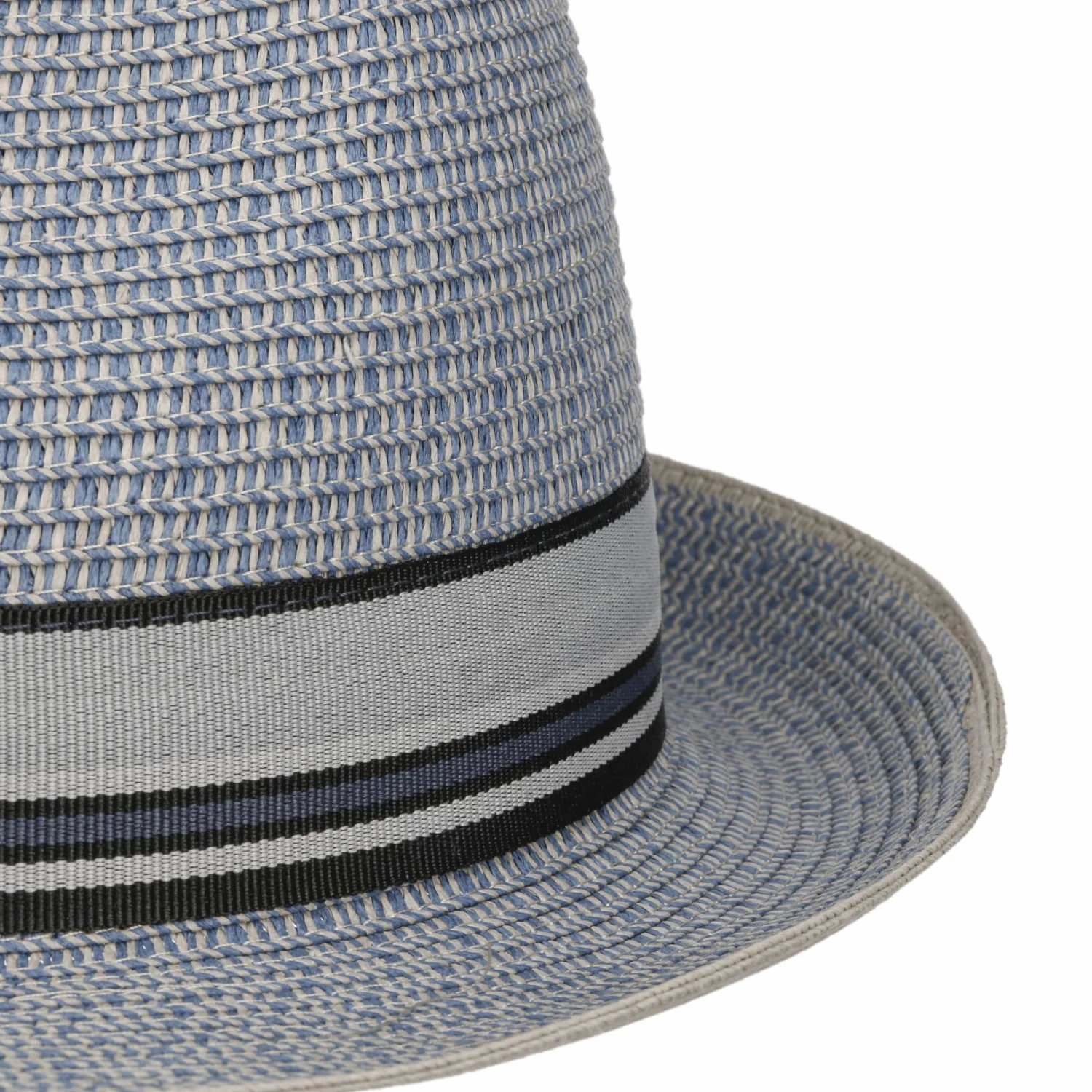 Striped Band Fedora Strohhut 3 Striped Band Fedora Strohhut – Bild 3