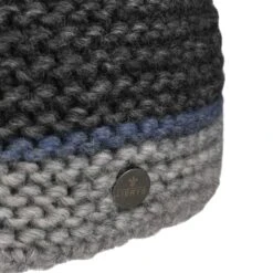 Tricolour Strickmütze Mit Bommel By Lierys -Hut Discounter Tricolour Strickmuetze mit Bommel by Lierys blau.57656 4rf2