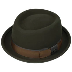 Twotone Band Pork Pie Wollhut By Lierys