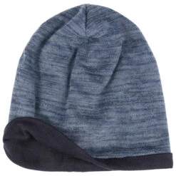 Twotone Melange Beanie -Hut Discounter Twotone Melange Beanie blau.58346 1rf2