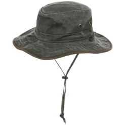 Washed Cotton Stoffhut Mit Kinnband -Hut Discounter Washed Cotton Stoffhut mit Kinnband oliv.61344 rf14