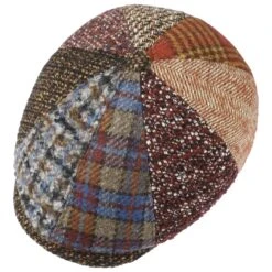 Wool Patchwork Flatcap By Lierys Gold